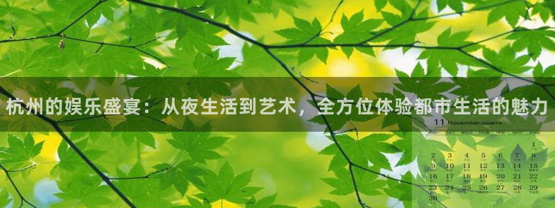 赢咖包怎么样：杭州的娱乐盛宴：从夜生活到艺术，全方位体验都市生活的魅力